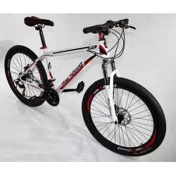 MTB-T003-R - Bicicleta Montaña Adulto Blanco/Rojo