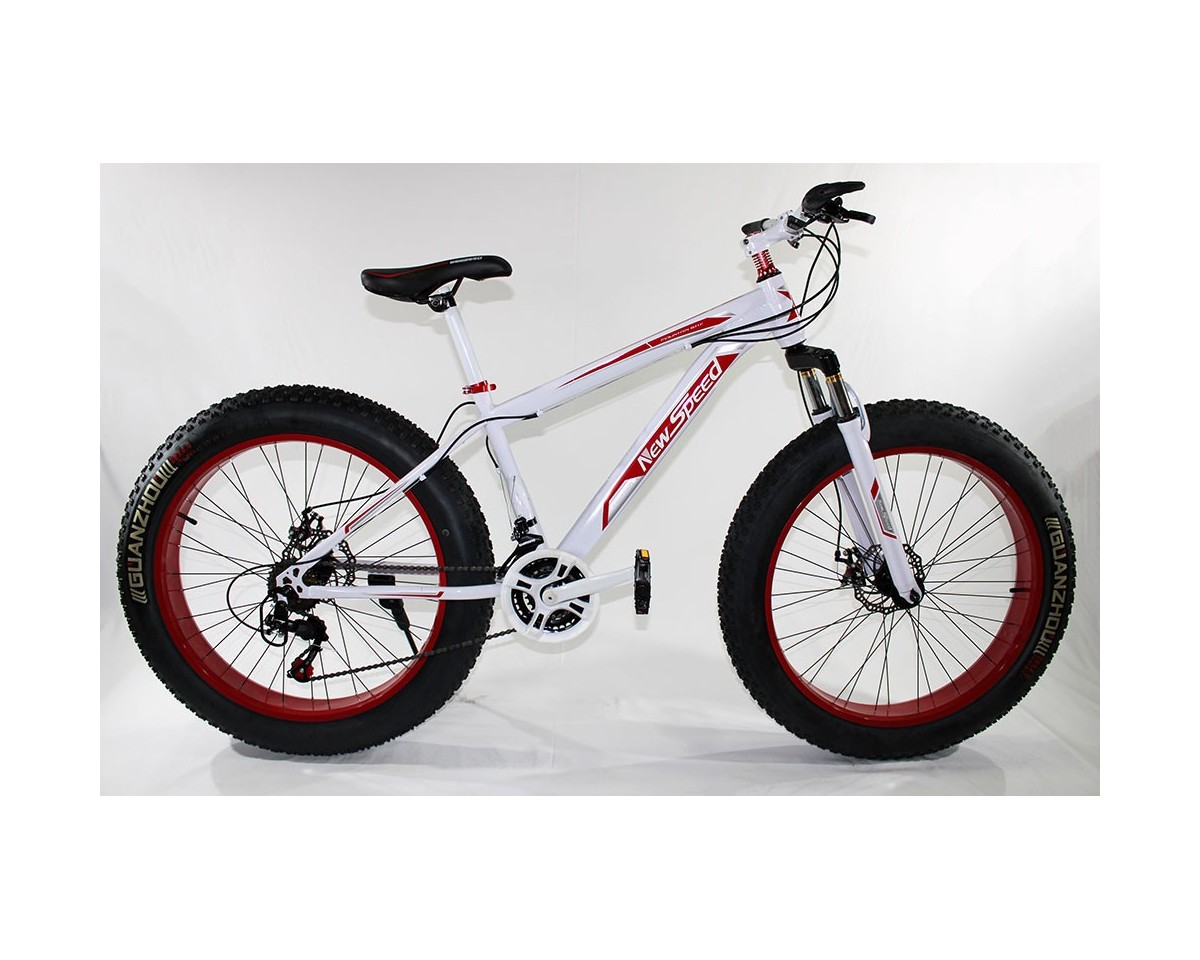 FTB-T001 - Bicicleta Fatbike Adulto Blanco/Rojo