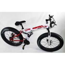 FTB-T009 - Bicicleta Fatbike Adulto Blanco/Rojo