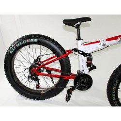 FTB-T009 - Bicicleta Fatbike Adulto Blanco/Rojo