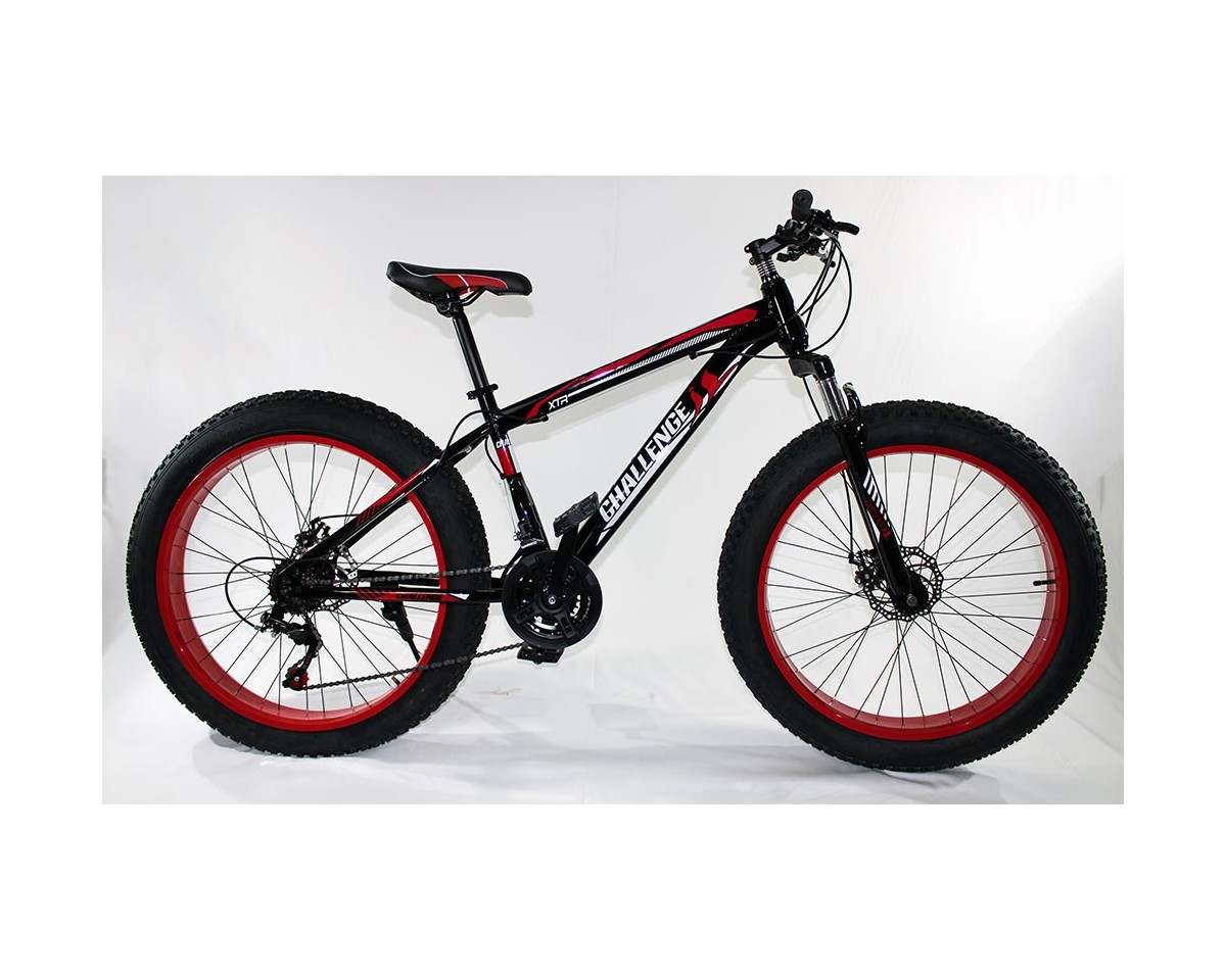 FTB-T002 - Bicicleta Fatbike Adulto Negro/Rojo