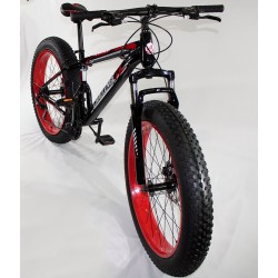FTB-T002 - Bicicleta Fatbike Adulto Negro/Rojo