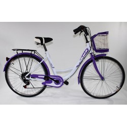 MX-03 - Bicileta Paseo Adulto tipo Holandes Purpura/Blanco