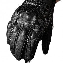 GUANTES MOTO/SCOOTER DE CUERO IMPERMEABLE PARA PANTALLA TACTIL