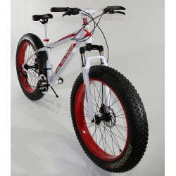 FTB-T001 - Bicicleta Fatbike Adulto Blanco/Rojo