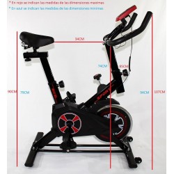RB-EB001 - Bicicleta Estática de Fitness Negra