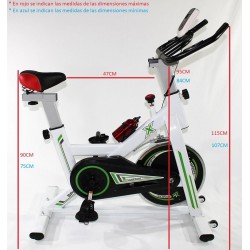 RB-EB009 - Bicicleta Estática de Fitness Blanca