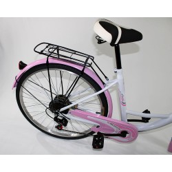 MX-03 - Bicileta Paseo Adulto tipo Holandes Rosa/Blanco