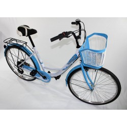 MX-03 - Bicileta Paseo Adulto tipo Holandes Azul/Blanco
