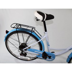 MX-03 - Bicileta Paseo Adulto tipo Holandes Azul/Blanco