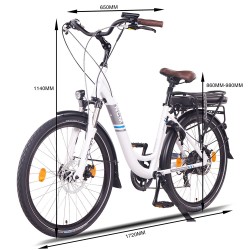 MUNICH 250W EBIKE DE PASEO PARA ADULTO BLANCO