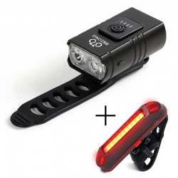 KIT LUZ LED USB DELANTERO 1000 LUMENES TRASERO 160 LUMENES