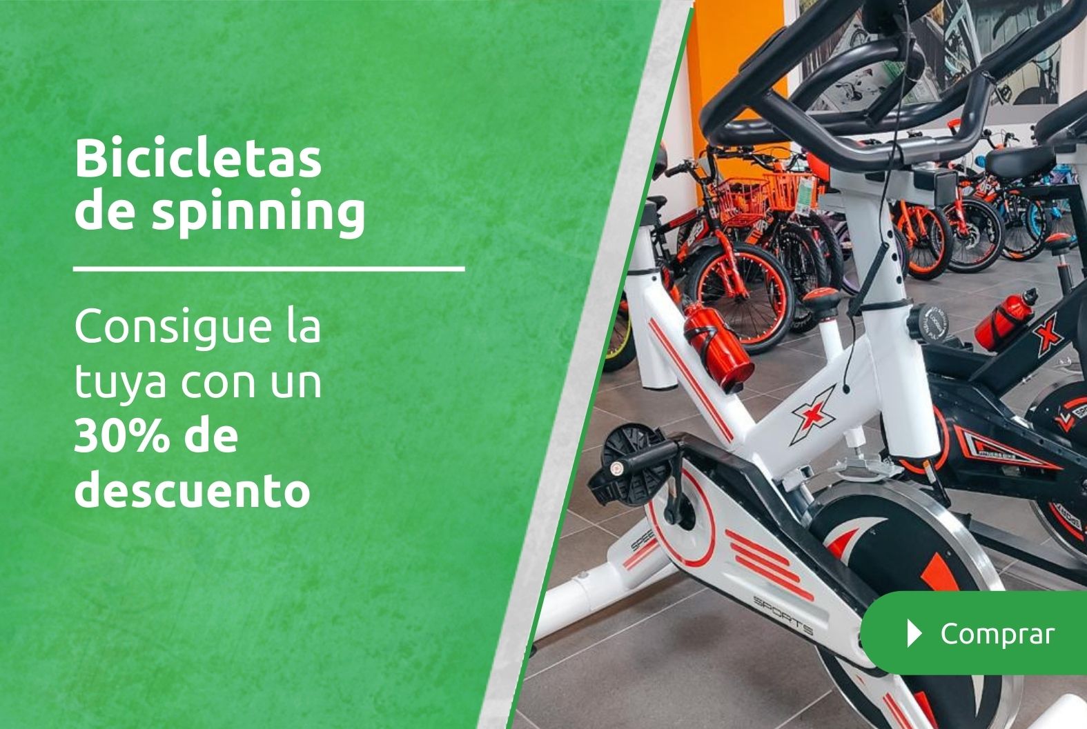 Oferta 30% bicicleta de spinning
